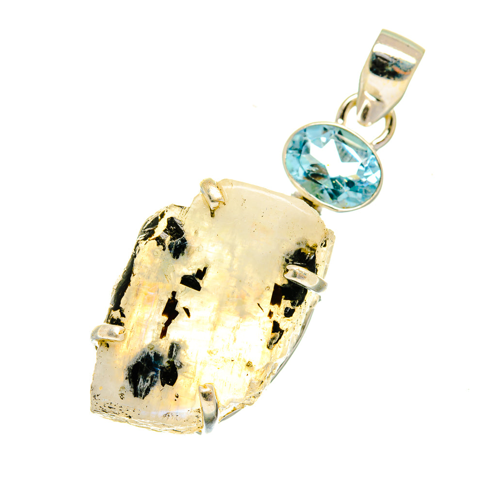 Rainbow Moonstone Pendants handcrafted by Anasilvercos - PD3854