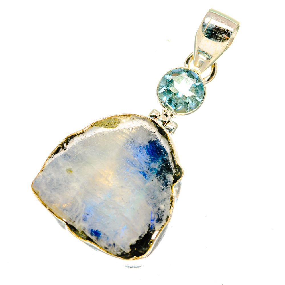 Rainbow Moonstone Pendants handcrafted by Anasilvercos - PD3855