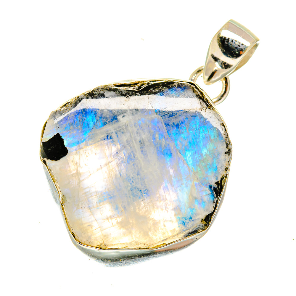 Rainbow Moonstone Pendants handcrafted by Anasilvercos - PD3862