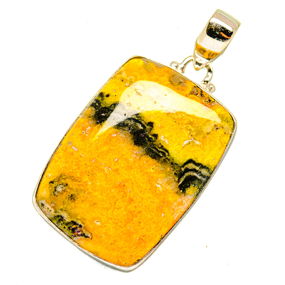 Bumble Bee Jasper Pendants handcrafted by Anasilvercos - PD3884