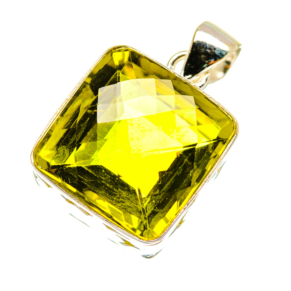 Olive Quartz Pendants handcrafted by Anasilvercos - PD3896