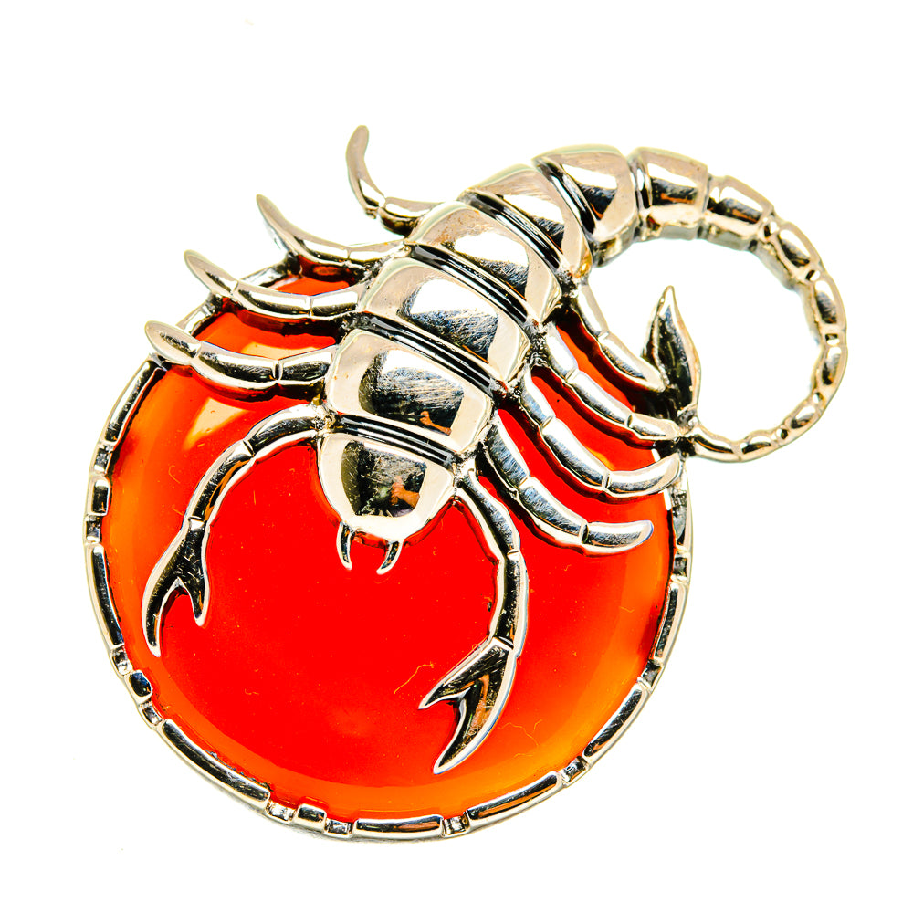 Carnelian Scorpion Pendants handcrafted by Anasilvercos - PD3902