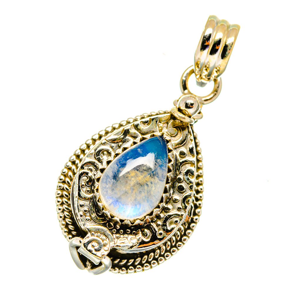 Rainbow Moonstone Pendants handcrafted by Anasilvercos - PD3909