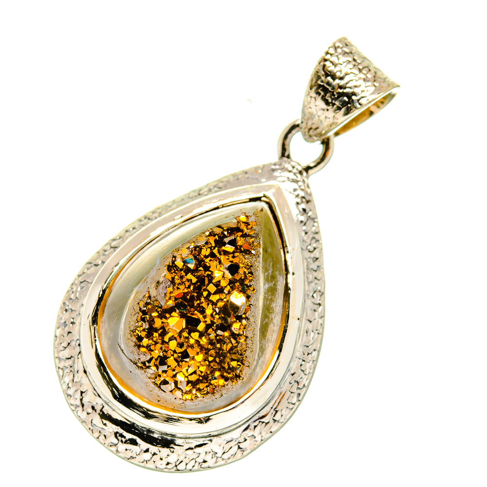 Gold Druzy Druzy Pendants handcrafted by Anasilvercos - PD3916