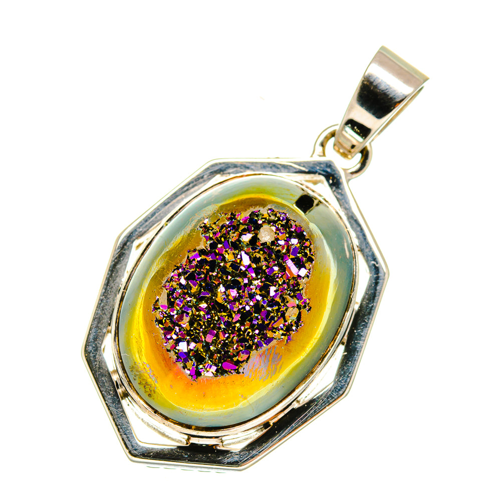 Titanium Druzy Pendants handcrafted by Anasilvercos - PD3919