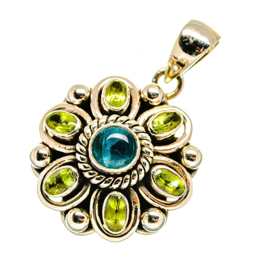 Blue Tourmaline Pendants handcrafted by Anasilvercos - PD3920