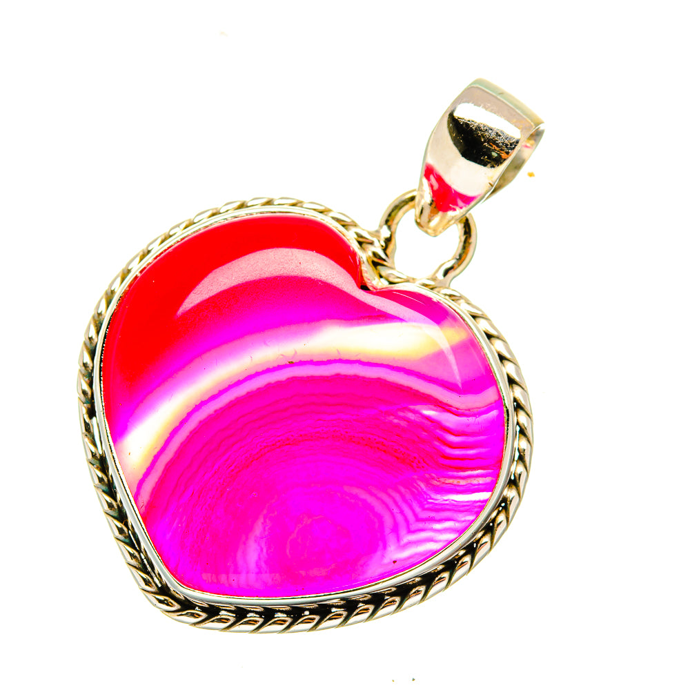 Pink Botswana Agate Pendants handcrafted by Anasilvercos - PD3960