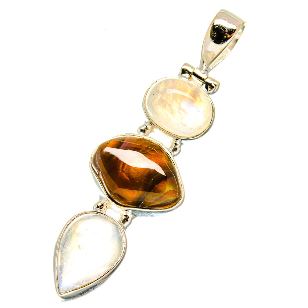 Mexican Fire Agate Pendants handcrafted by Anasilvercos - PD3967