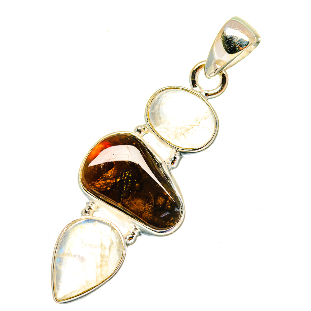 Mexican Fire Agate Pendants handcrafted by Anasilvercos - PD3969