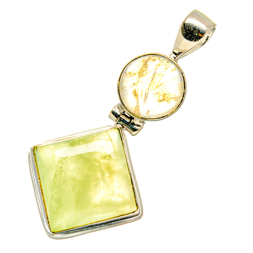 Prehnite Pendants handcrafted by Anasilvercos - PD4011