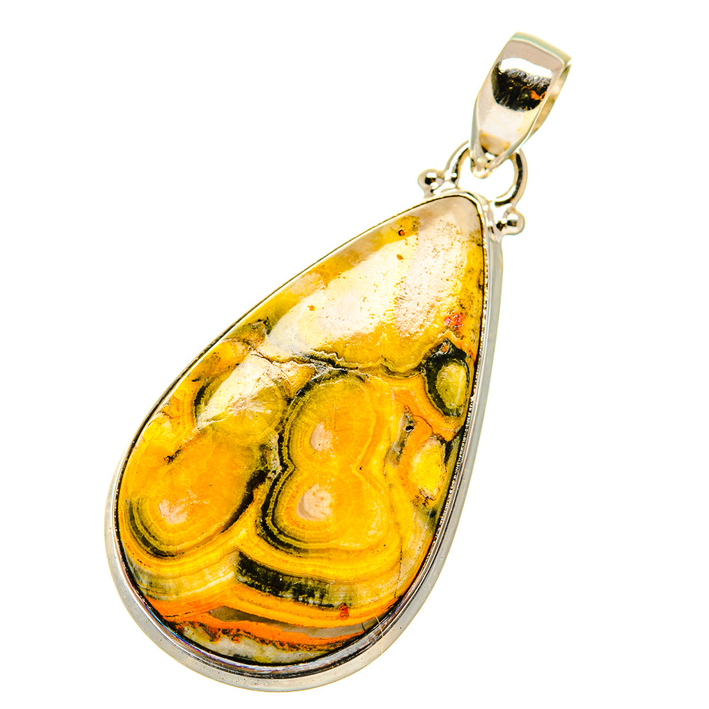 Bumble Bee Jasper Pendants handcrafted by Anasilvercos - PD4027