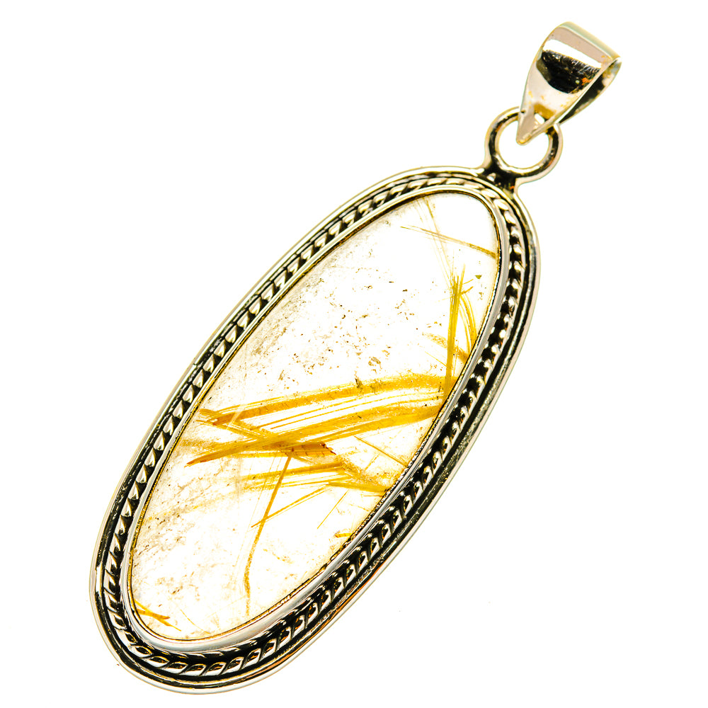 Rutilated Quartz Pendants handcrafted by Anasilvercos - PD4035
