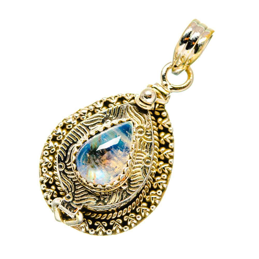 Rainbow Moonstone Pendants handcrafted by Anasilvercos - PD4063
