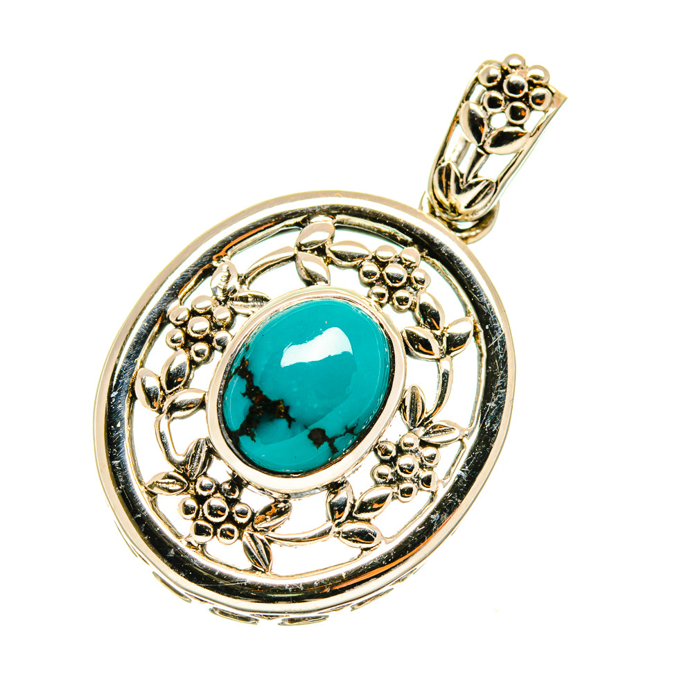 Tibetan Turquoise Pendants handcrafted by Anasilvercos - PD4079