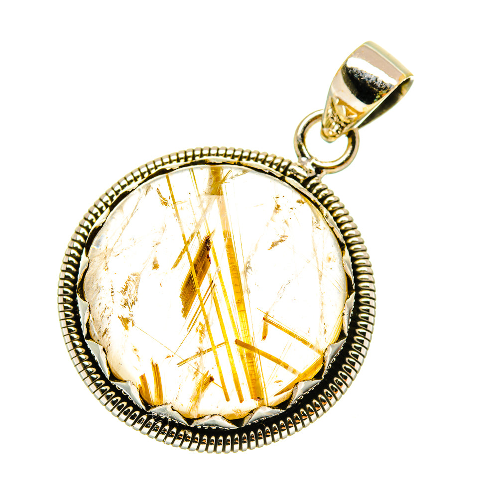 Rutilated Quartz Pendants handcrafted by Anasilvercos - PD4096