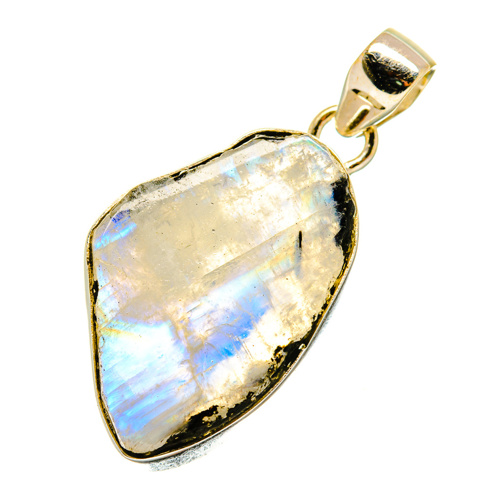 Rainbow Moonstone Pendants handcrafted by Anasilvercos - PD4108