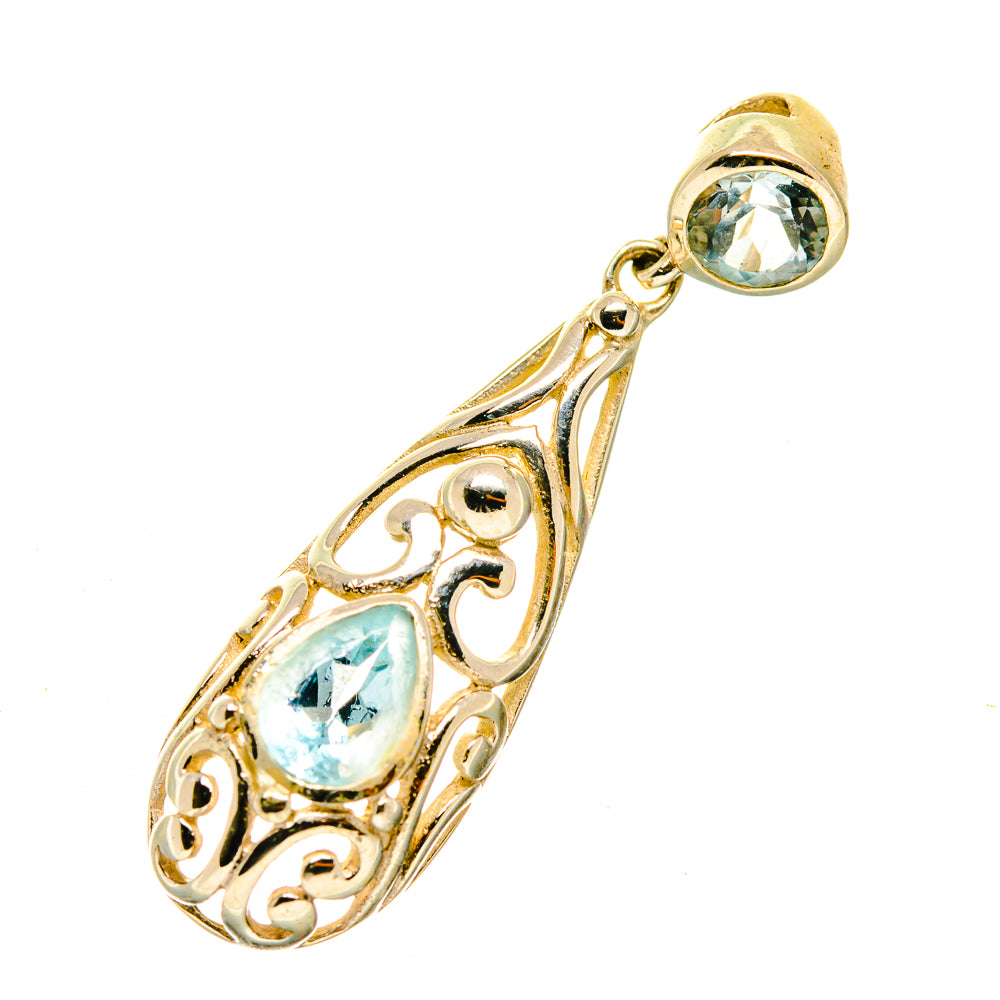 Blue Topaz Pendants handcrafted by Anasilvercos - PD4126