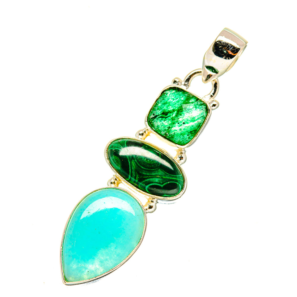 Peruvian Opal Pendants handcrafted by Anasilvercos - PD4150