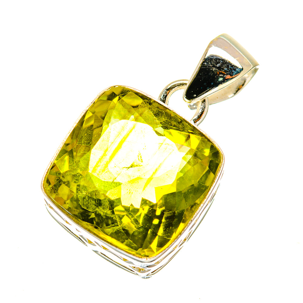 Olive Quartz Pendants handcrafted by Anasilvercos - PD4152