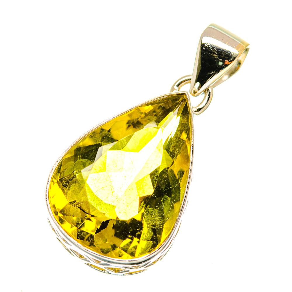Olive Quartz Pendants handcrafted by Anasilvercos - PD4153