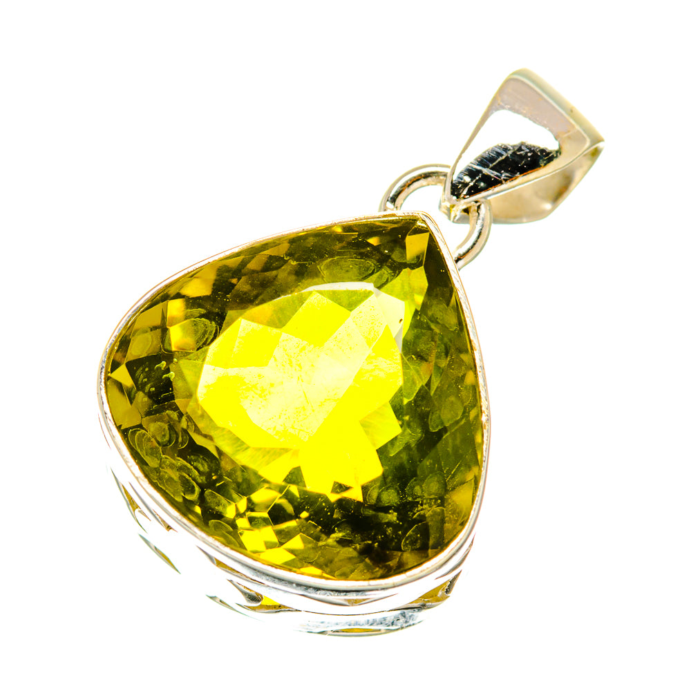 Olive Quartz Pendants handcrafted by Anasilvercos - PD4154