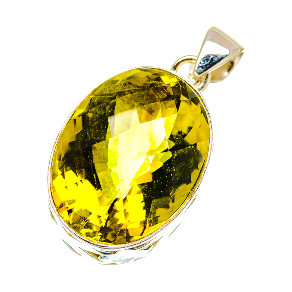 Olive Quartz Pendants handcrafted by Anasilvercos - PD4155