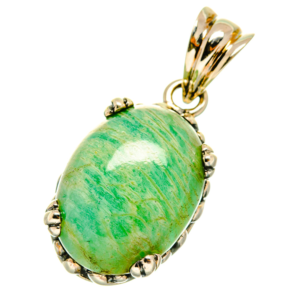 Peruvian Amazonite Pendants handcrafted by Anasilvercos - PD4203