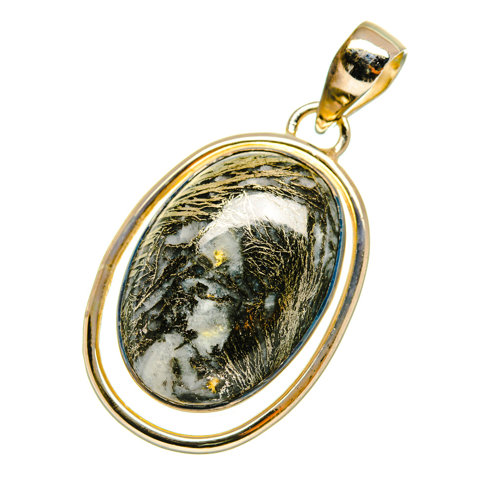 Pyrite Agate Pendants handcrafted by Anasilvercos - PD4209