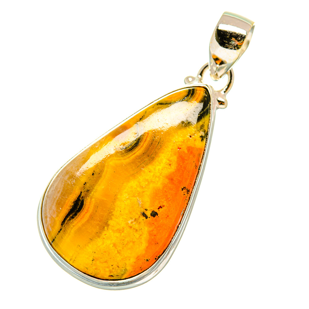 Bumble Bee Jasper Pendants handcrafted by Anasilvercos - PD4227