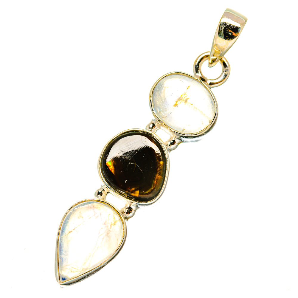 Mexican Fire Agate Pendants handcrafted by Anasilvercos - PD4241