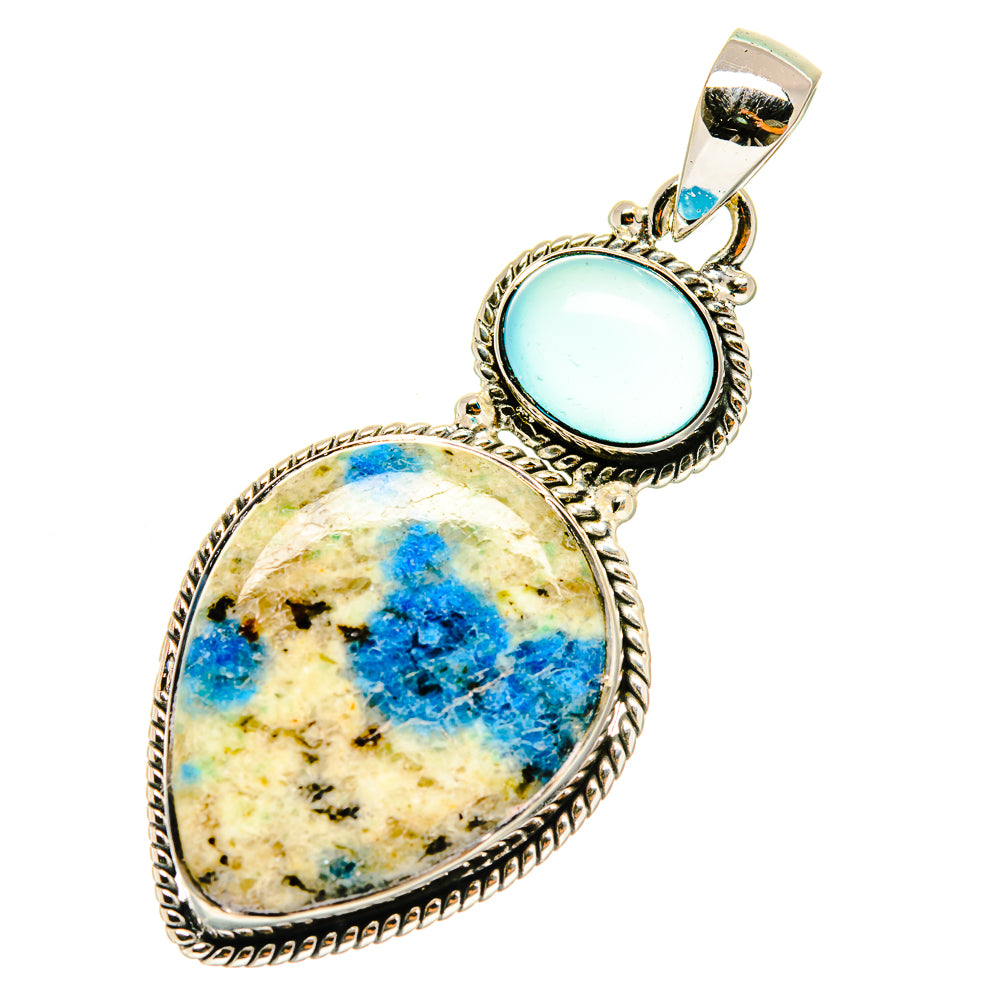 K2 Blue Azurite Pendants handcrafted by Anasilvercos - PD4253