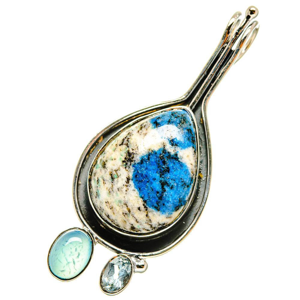 K2 Blue Azurite Pendants handcrafted by Anasilvercos - PD4254