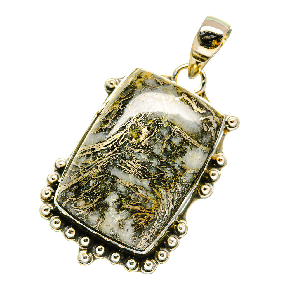 Pyrite Agate Pendants handcrafted by Anasilvercos - PD4258