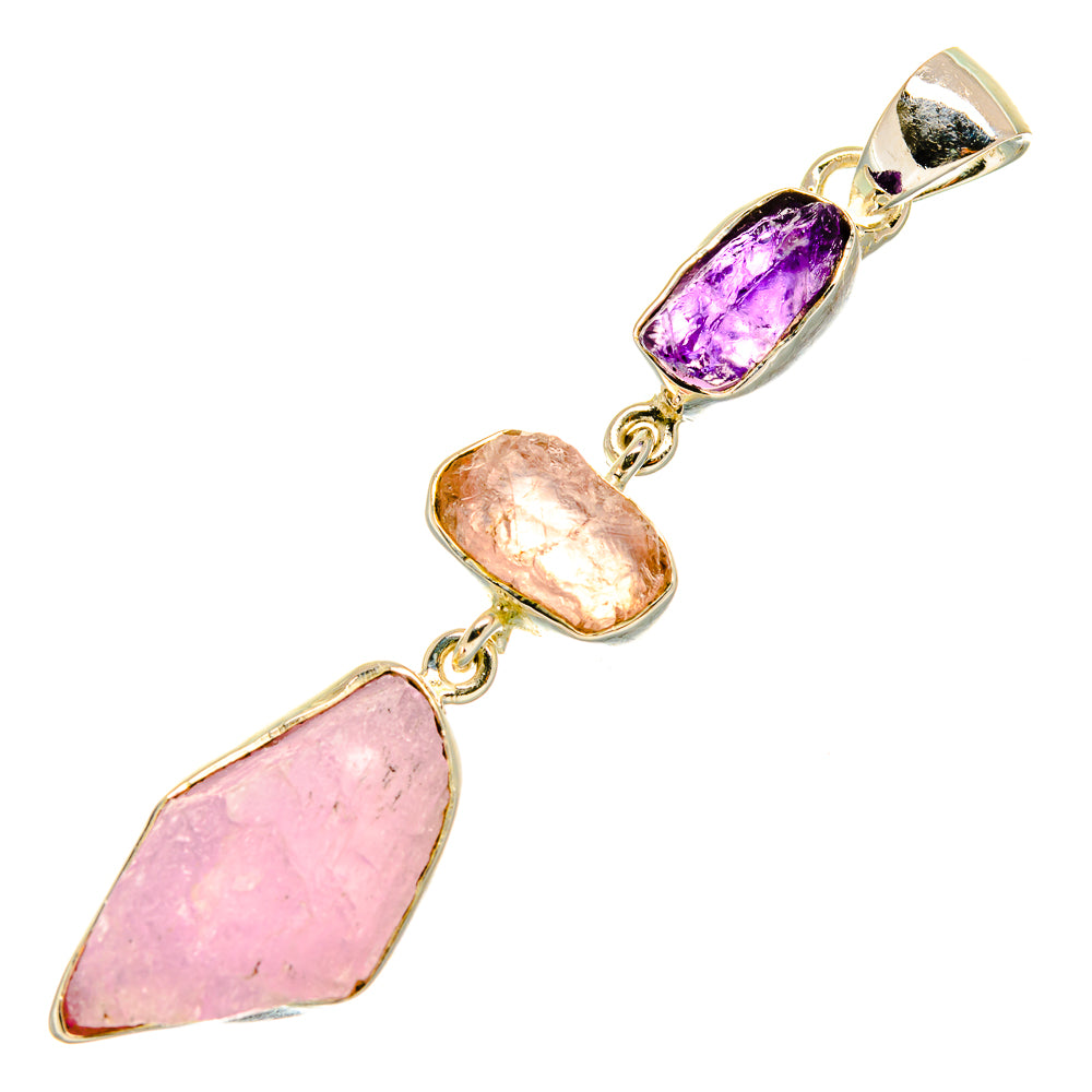 Rose Quartz Pendants handcrafted by Anasilvercos - PD4285