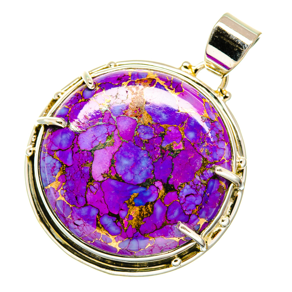 Purple Copper Composite Turquoise Pendants handcrafted by Anasilvercos - PD4291