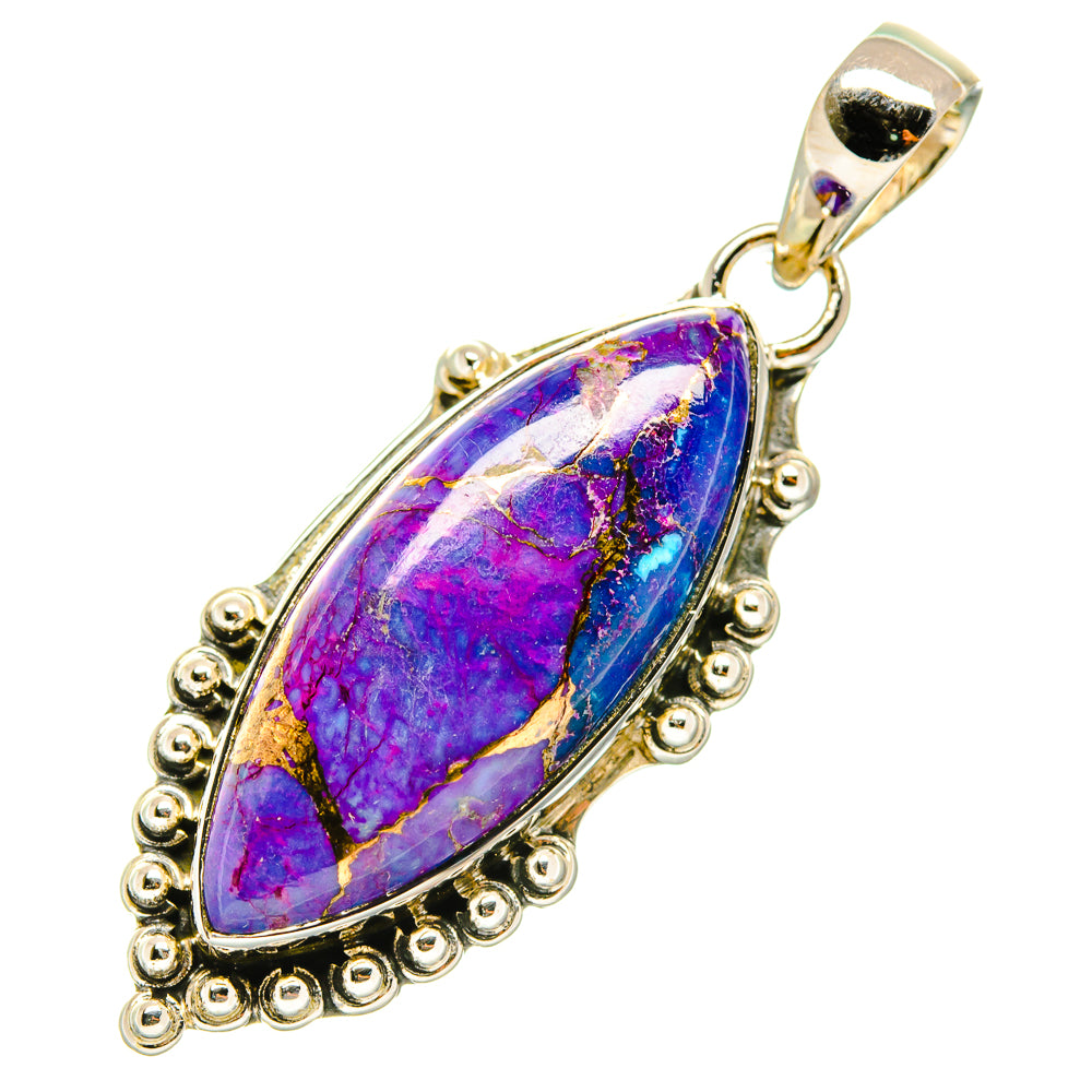 Purple Copper Composite Turquoise Pendants handcrafted by Anasilvercos - PD4292