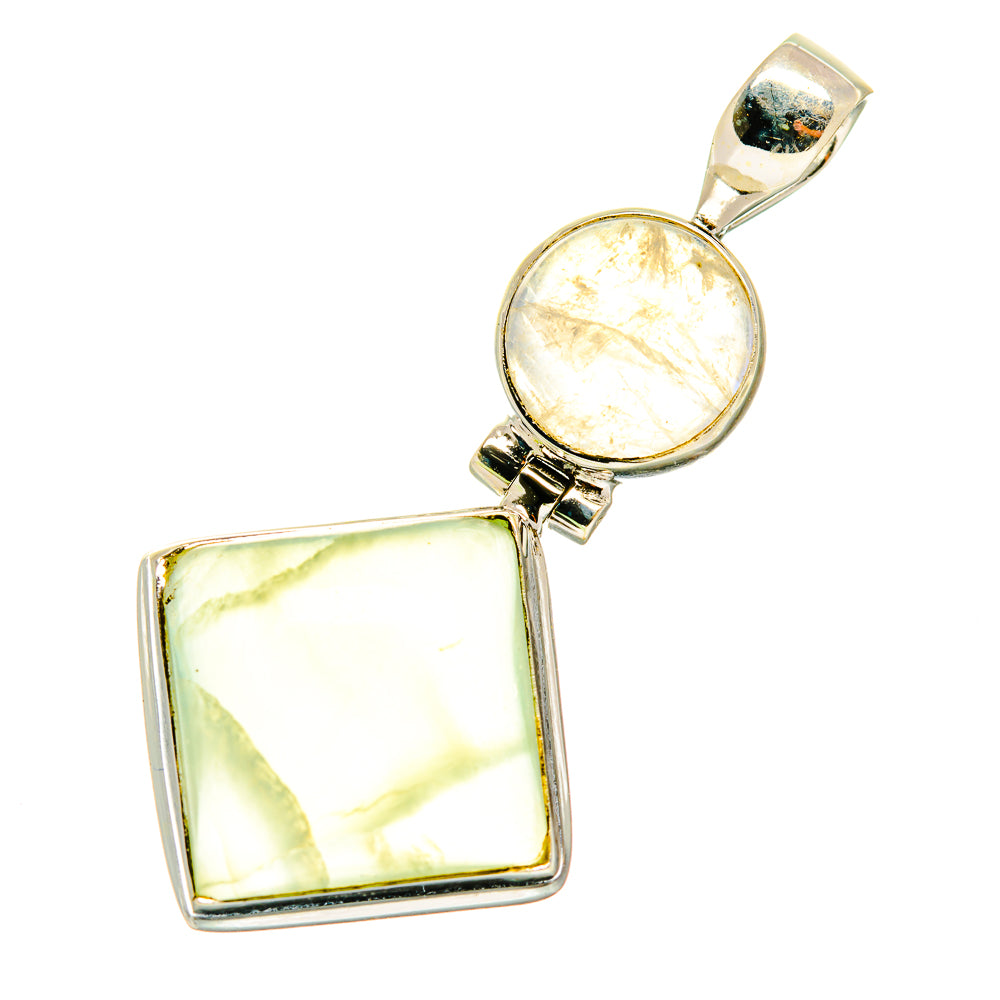 Prehnite Pendants handcrafted by Anasilvercos - PD4297