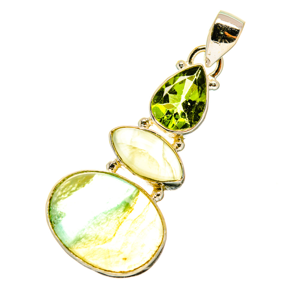 Green Fluorite Pendants handcrafted by Anasilvercos - PD4298
