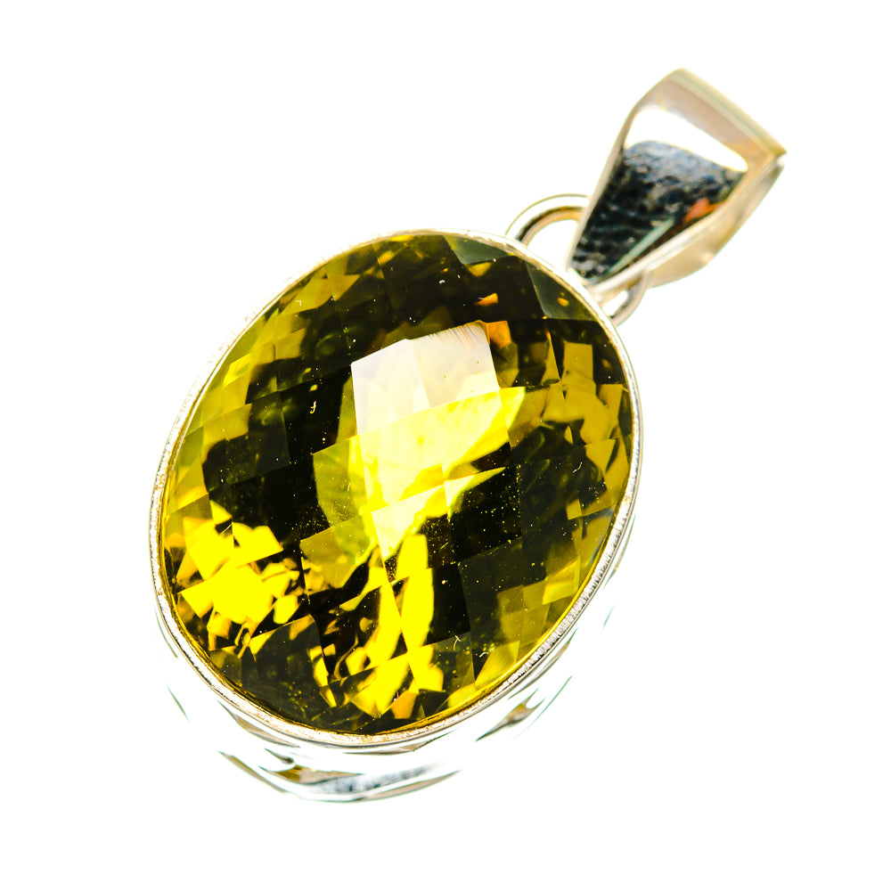 Olive Quartz Pendants handcrafted by Anasilvercos - PD4300