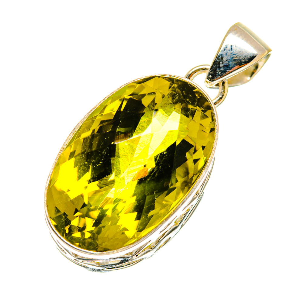 Olive Quartz Pendants handcrafted by Anasilvercos - PD4301
