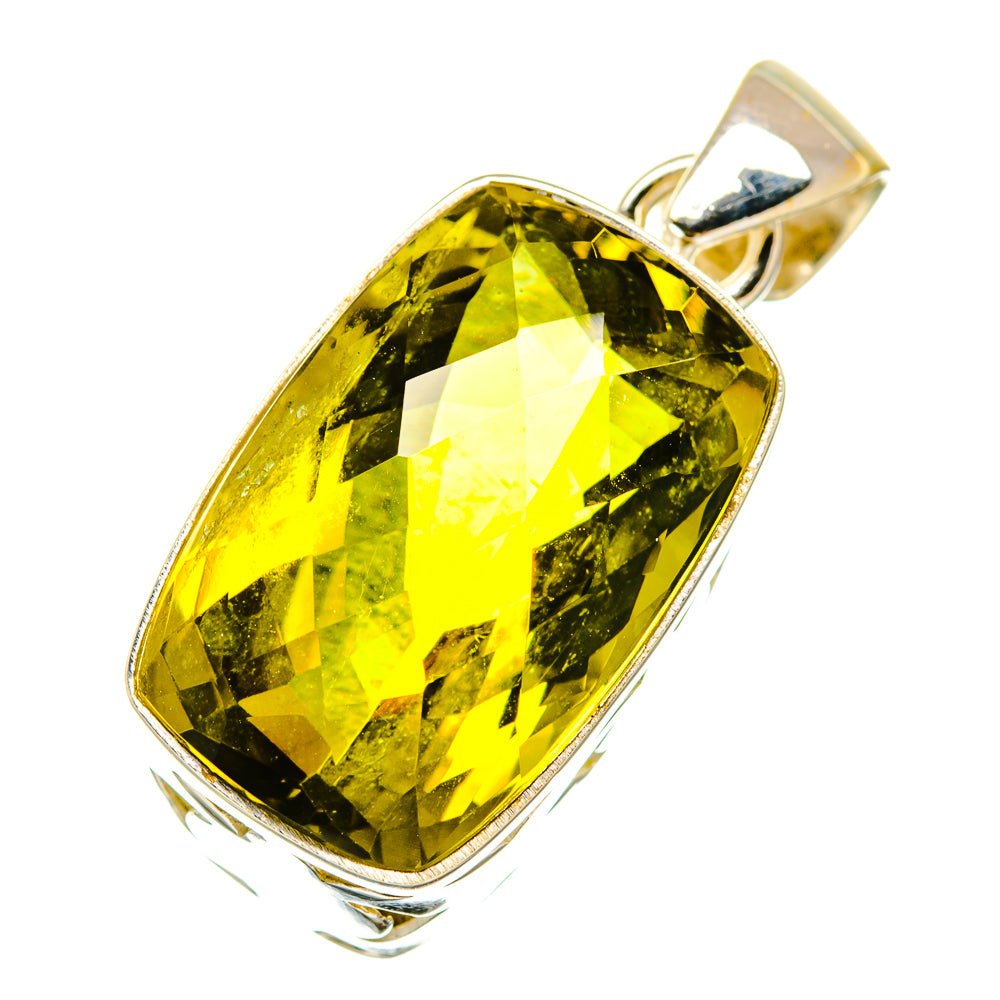 Olive Quartz Pendants handcrafted by Anasilvercos - PD4302