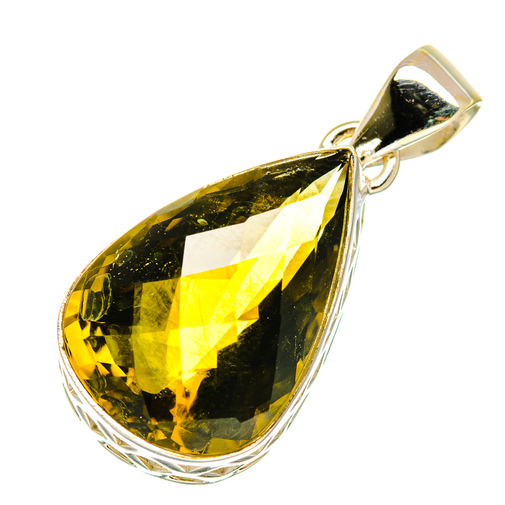Olive Quartz Pendants handcrafted by Anasilvercos - PD4303