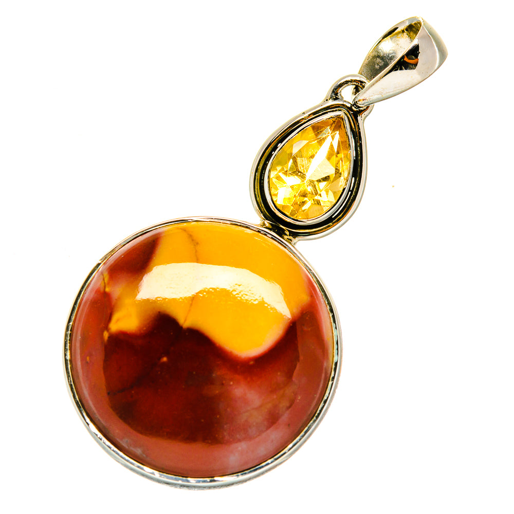 Mookaite, Citrine Pendants handcrafted by Anasilvercos - PD4313