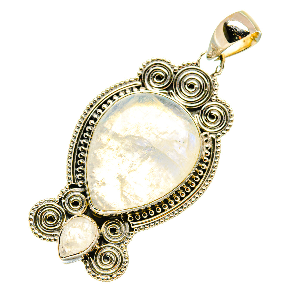 Rainbow Moonstone Pendants handcrafted by Anasilvercos - PD4325