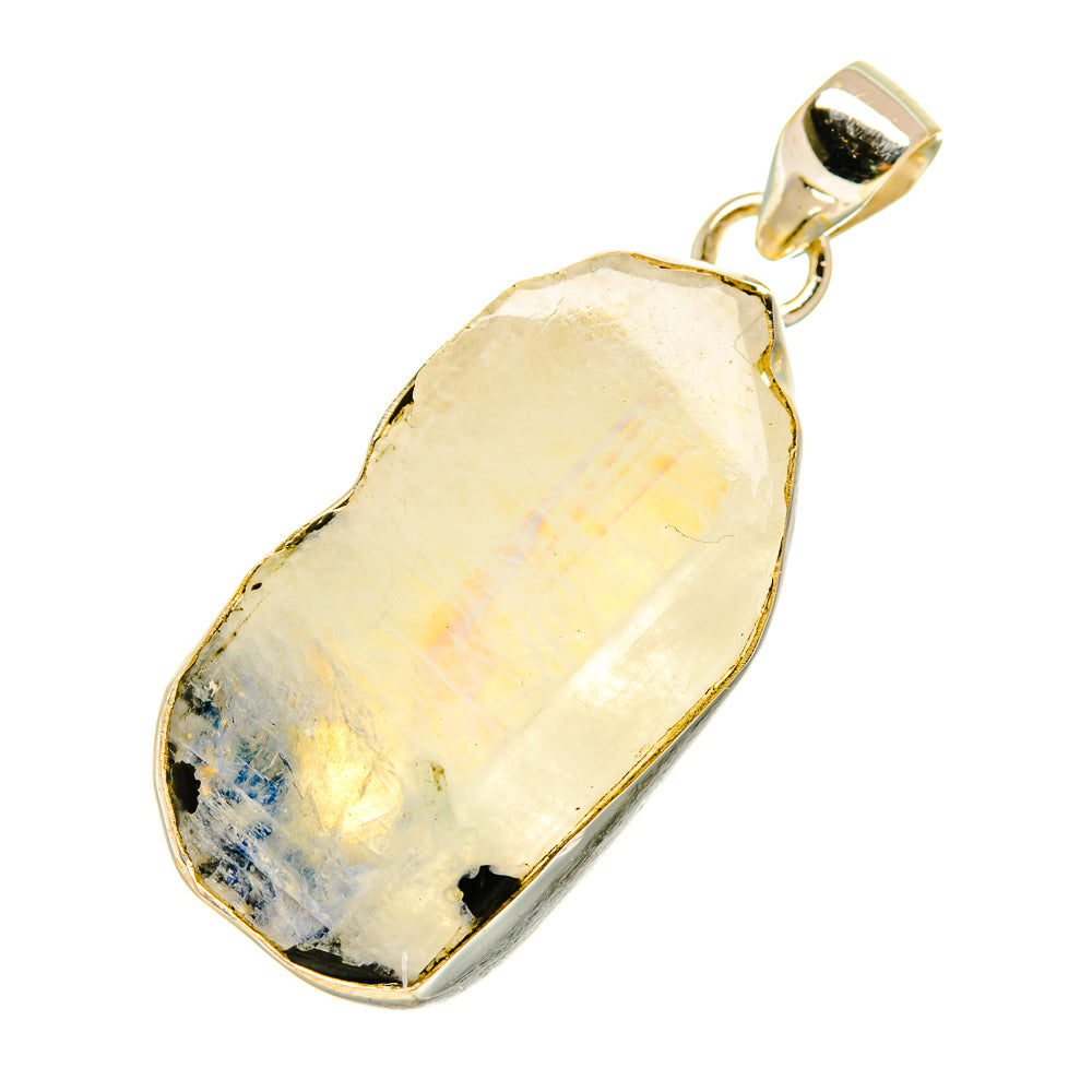 Rainbow Moonstone Pendants handcrafted by Anasilvercos - PD4345