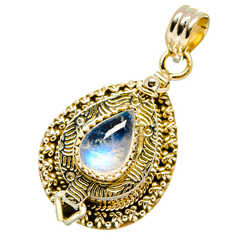 Rainbow Moonstone Pendants handcrafted by Anasilvercos - PD4354