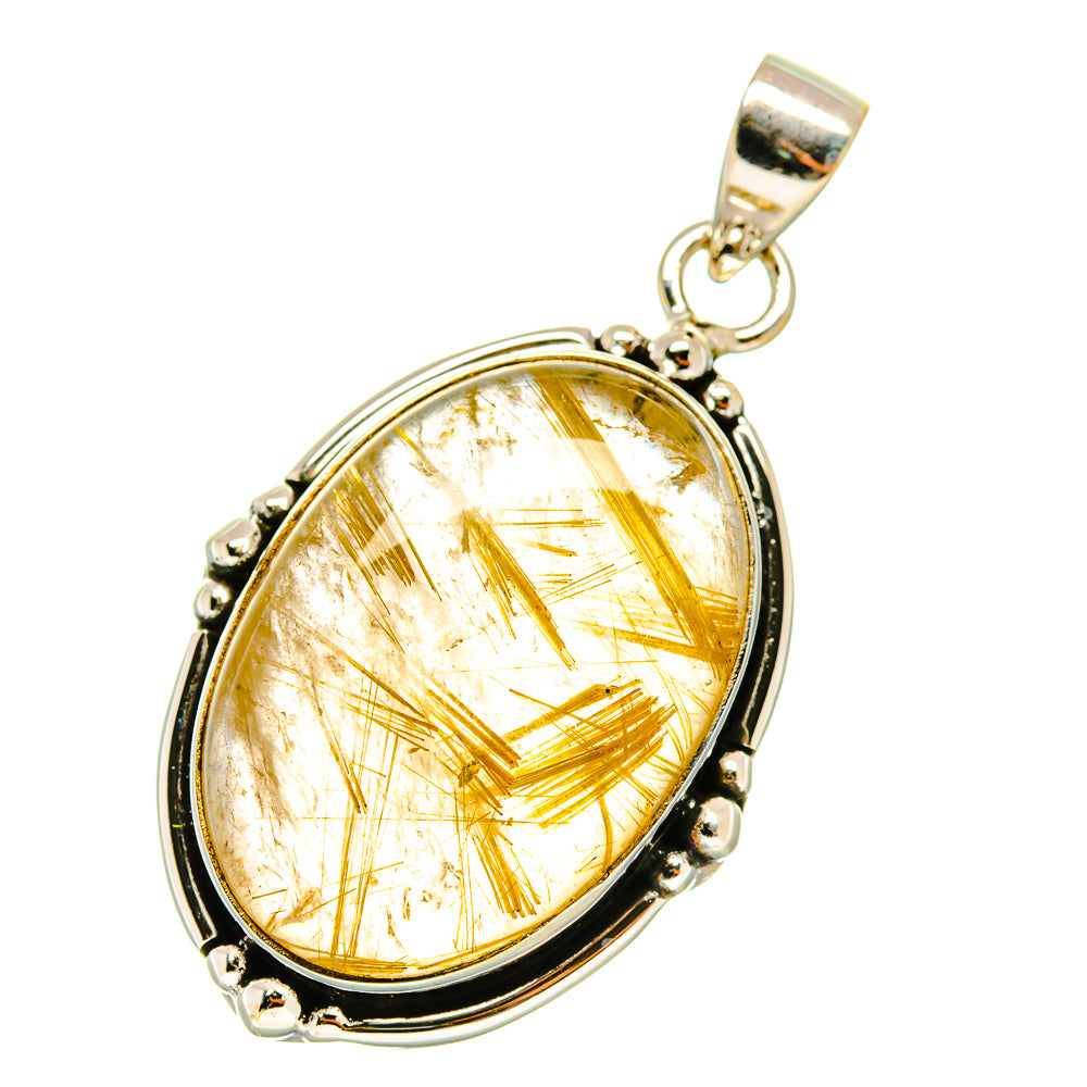 Rutilated Quartz Pendants handcrafted by Anasilvercos - PD4365