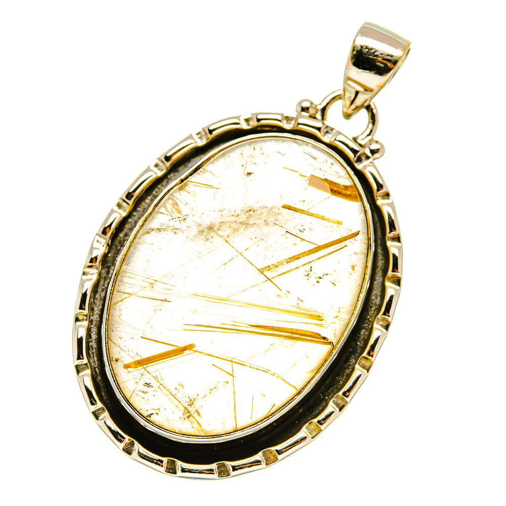 Rutilated Quartz Pendants handcrafted by Anasilvercos - PD4367