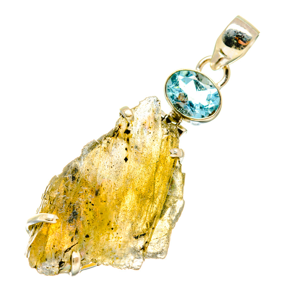 Labradorite, Blue Topaz Pendants handcrafted by Anasilvercos - PD4400 - Photo 2
