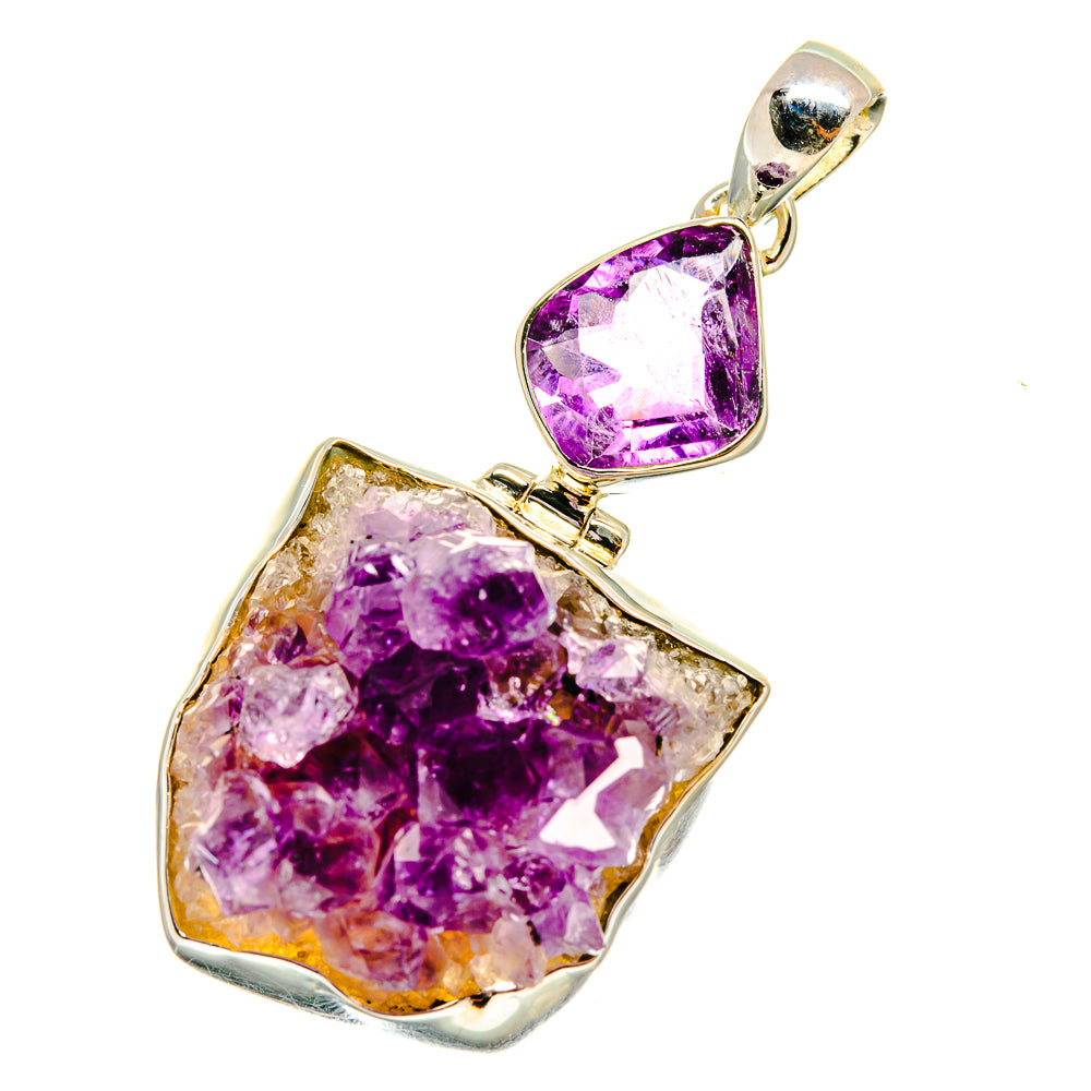 Amethyst Crystal Pendants handcrafted by Anasilvercos - PD4410